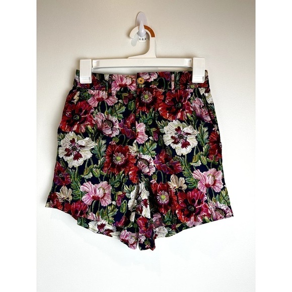 NWT Onia Pull On Flat Front Short in Liberty Poppy size XS - Picture 1 of 7